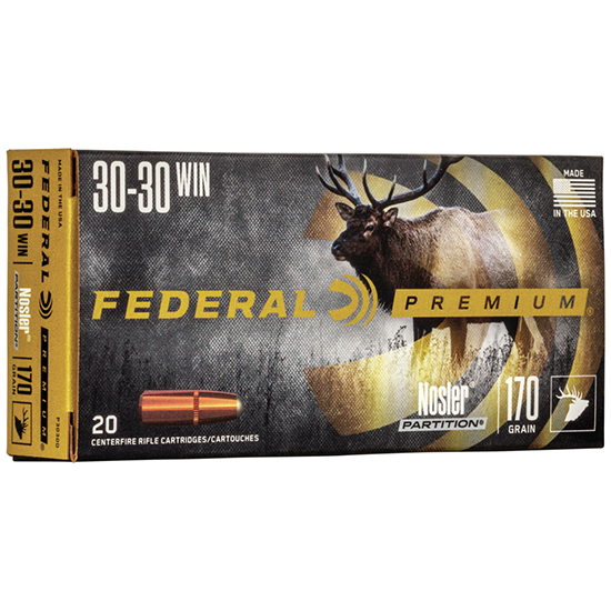 FED VITAL-SHOK 30-30WIN 170GR PARTITION 20/10 - Ammunition